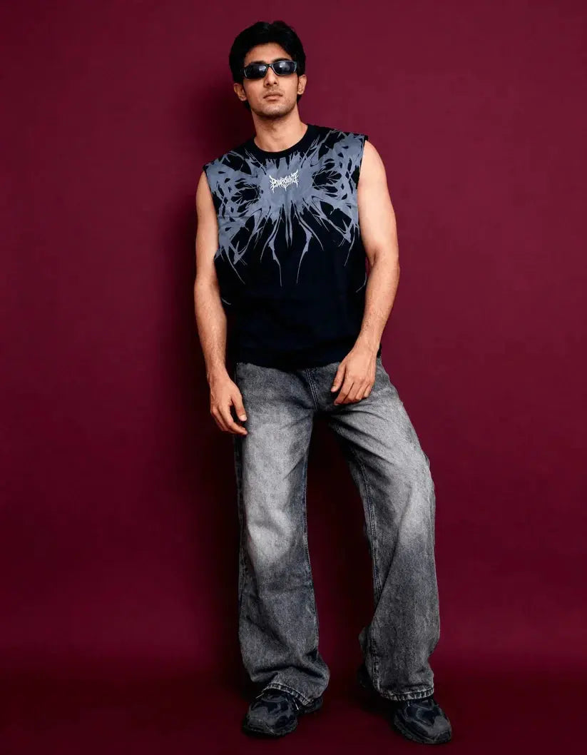 Unisex Oversized Phantom Print Tank Boozee