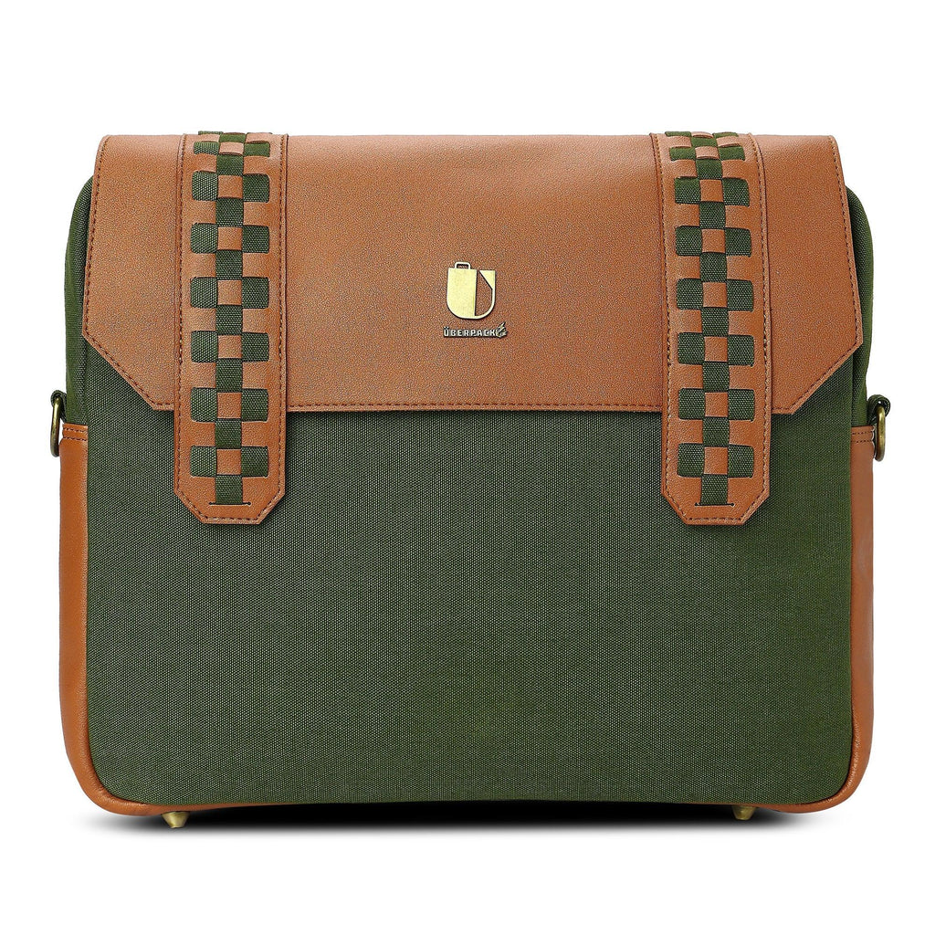 Soul Weave - Olive Green Meadow | Laptop Bag / Messenger Bag