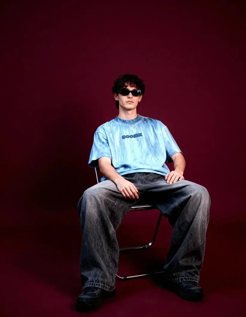 Unisex Blue Ice Dyed T-Shirt Boozee