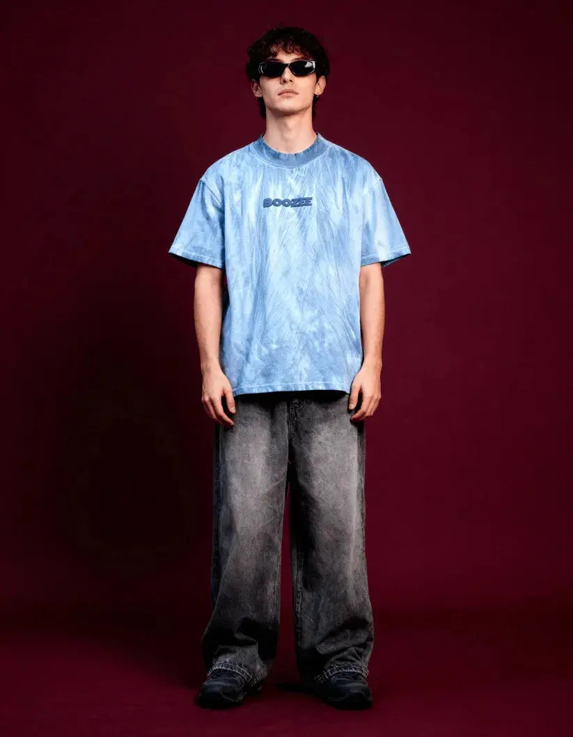 Unisex Blue Ice Dyed T-Shirt Boozee