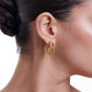 Golden Threaded Circular Hoops