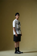 Deeper For You Printed Oversized White T-Shirt Main Character
