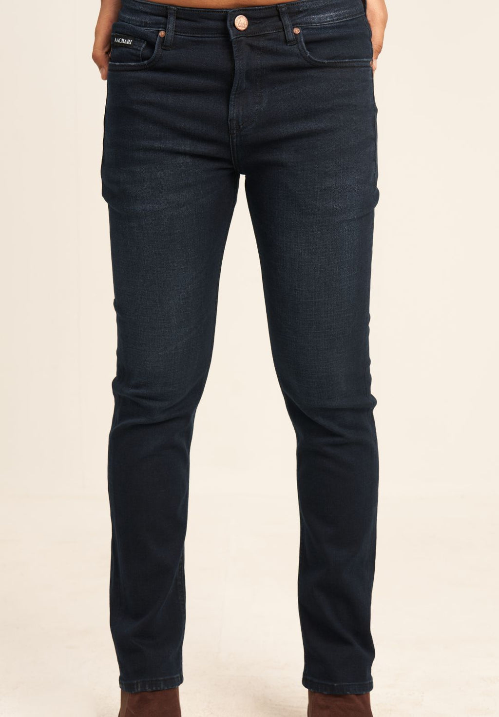 Dark Blue Straight Fit Aachari