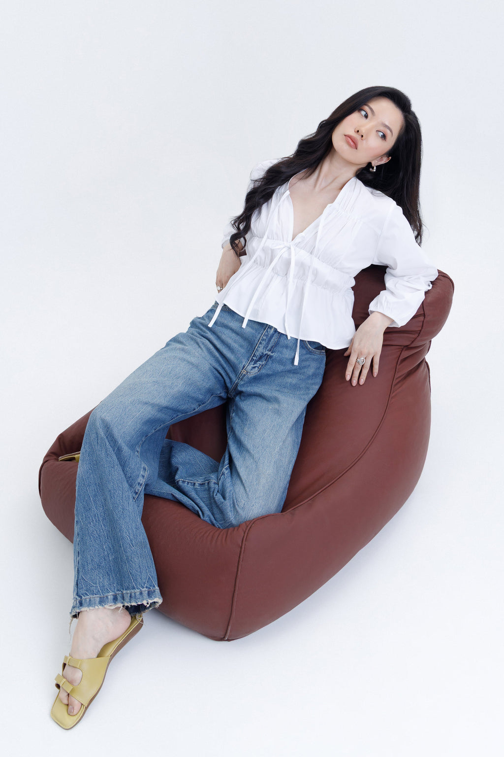 Drawstring Poplin Blouse