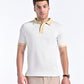 Smooth-Touch Contrast Polo in White