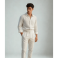 Greek White Linen Gurkha Pants Tailored Fit - Adam Spirit