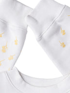 Frost Flower Printed White Sweatshirt Off Sinners