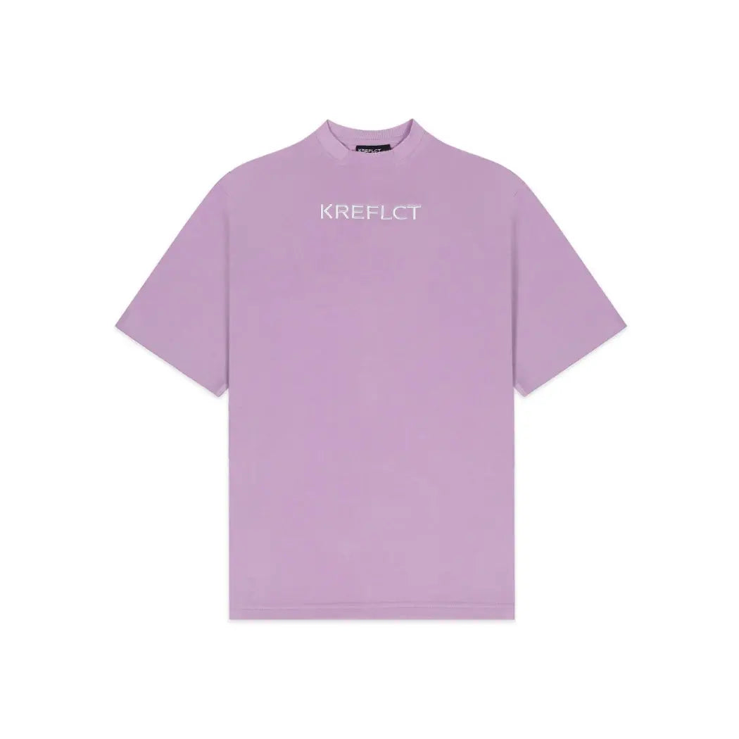 Unisex Round Neck Embroidered Lavender T-Shirt Kreflct