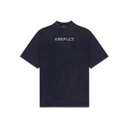 Unisex Round Neck Navy Blue Washed T-Shirt Kreflct