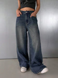 80s Street Blue Washed Super Wide Leg Jeans