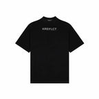 Unisex Round Neck Embroidered Black T-Shirt Kreflct
