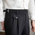 Black Gurkha Pants with Right Front Side Adjuster Buckle| by Adam Spirit - Adam Spirit