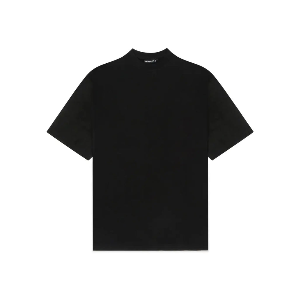 Unisex Suede Sleeves Black T-Shirt Kreflct