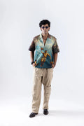 Court of Chaos Oversized Printed Cuban Collar Shirt Off Sinners