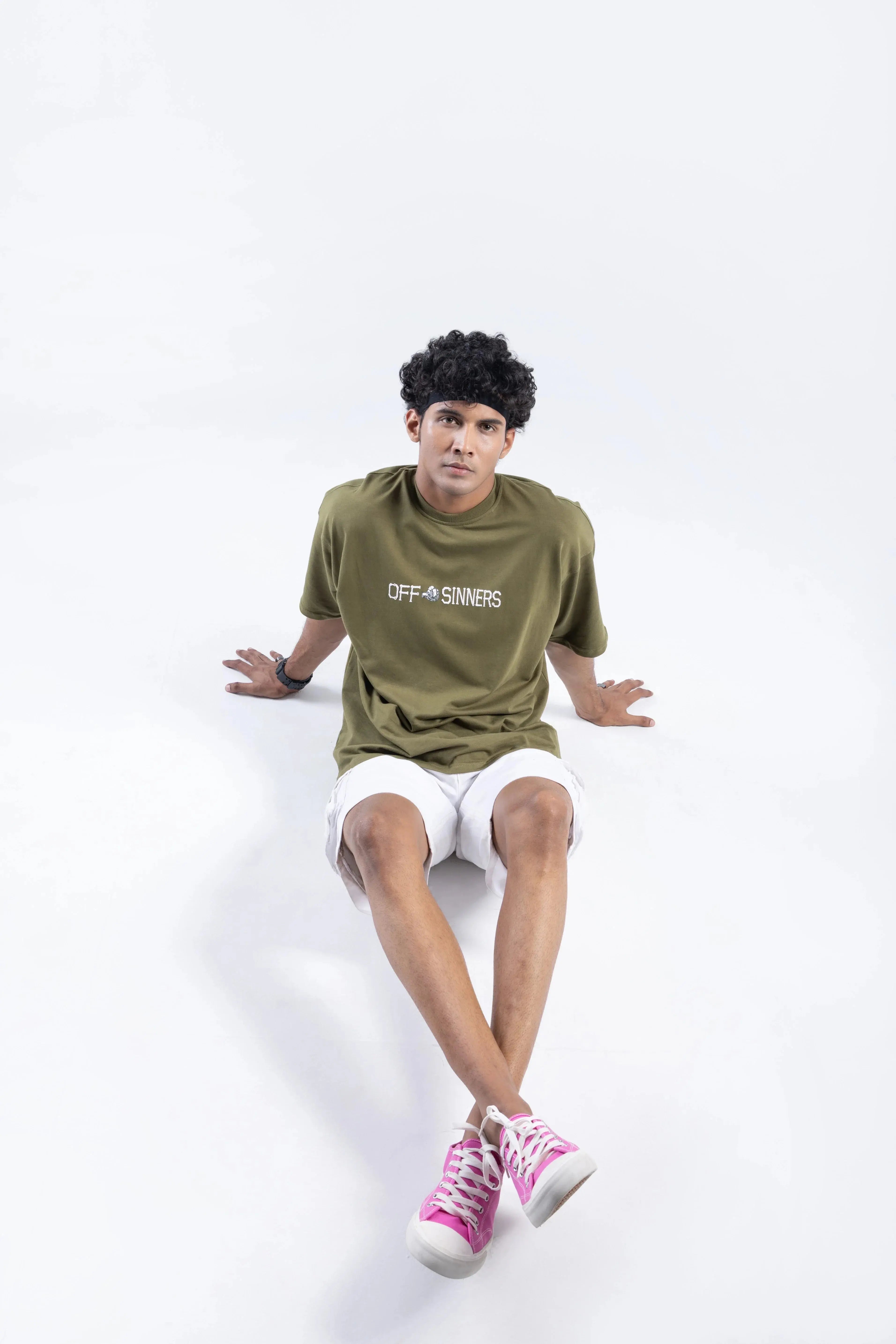 “Drip > AI” Round Neck Green T-shirt Off Sinners