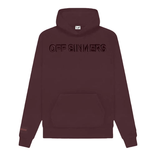 Acid Wash Raven Born Embroidered Brown Hoodie Off Sinners