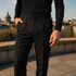 Jet Black Italian Pants Tailored Fit - Adam Spirit