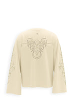 Inferno Printed Cream Oversized Sweatshirt Main Character