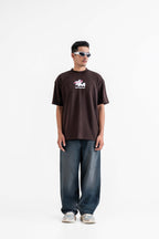 God's Plan Printed Oversized Brown T-Shirt Main Character