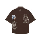Men's Ancient Dominion Printed Brown Shirt Bear Minimum