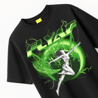 "World Is Your Oyster" Round Neck Black T-Shirt