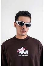God's Plan Printed Oversized Brown T-Shirt Main Character
