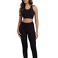 Racerback Active Bra (Carbon Black)