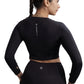 Cropped Active Tee (Carbon Black)
