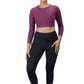 Cropped Active Tee (Deep Purple)