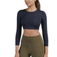 Cropped Active Tee (Midnight Navy)