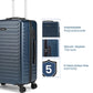 Stark+Verve Combo | Blue | Medium Hard Luggage with Duffle Bag