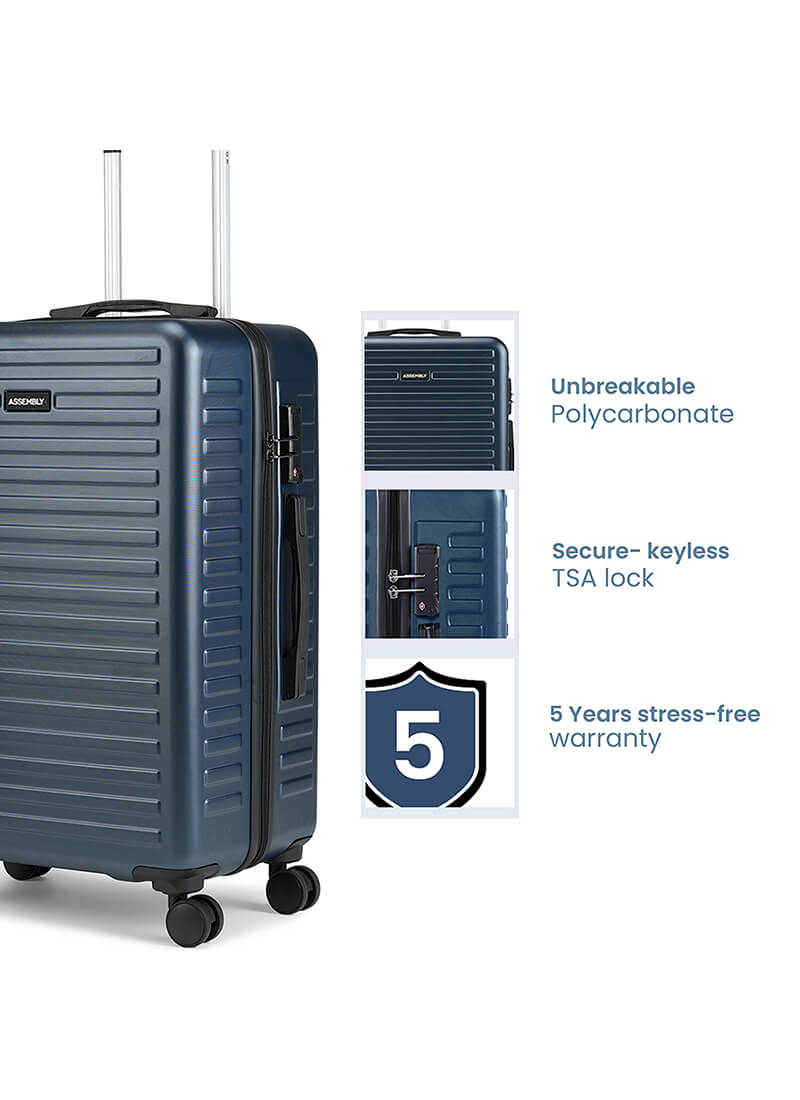 Stark+Verve Combo | Blue | Medium Hard Luggage with Duffle Bag