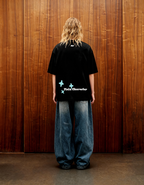 Sao Paulo Printed Black Oversized T-Shirt Main Character