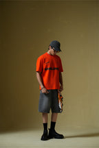 Worldwide Printed Orange Oversized T-Shirt Main Character