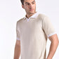 Mercerised Jacquard Polo in Biscotti Beige
