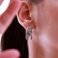 Silver Threaded Circular Hoops