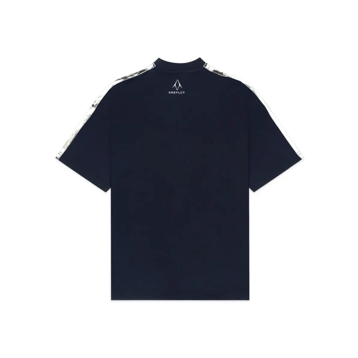 Unisex Round Neck Silver Lining Navy Blue T-Shirt Kreflct