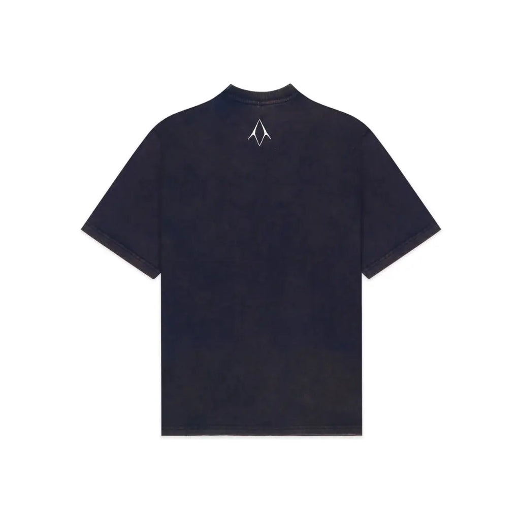 Unisex Round Neck Navy Blue Washed T-Shirt Kreflct