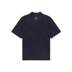 Unisex Round Neck Navy Blue Washed T-Shirt Kreflct