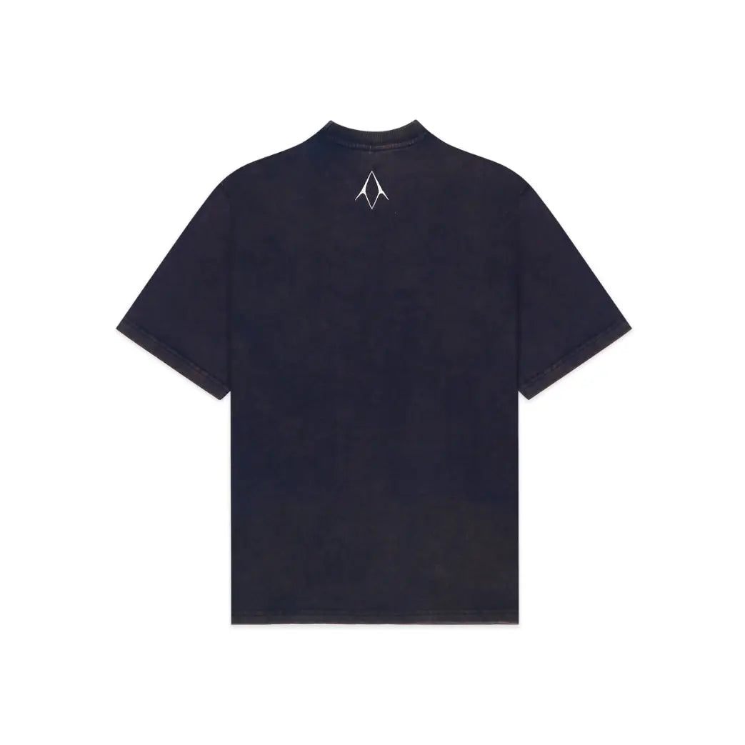 Unisex Round Neck Navy Blue Washed T-Shirt Kreflct
