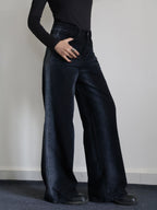 Dawn Black Ombre Washed Wide Leg Jeans Stylish Wodrobe