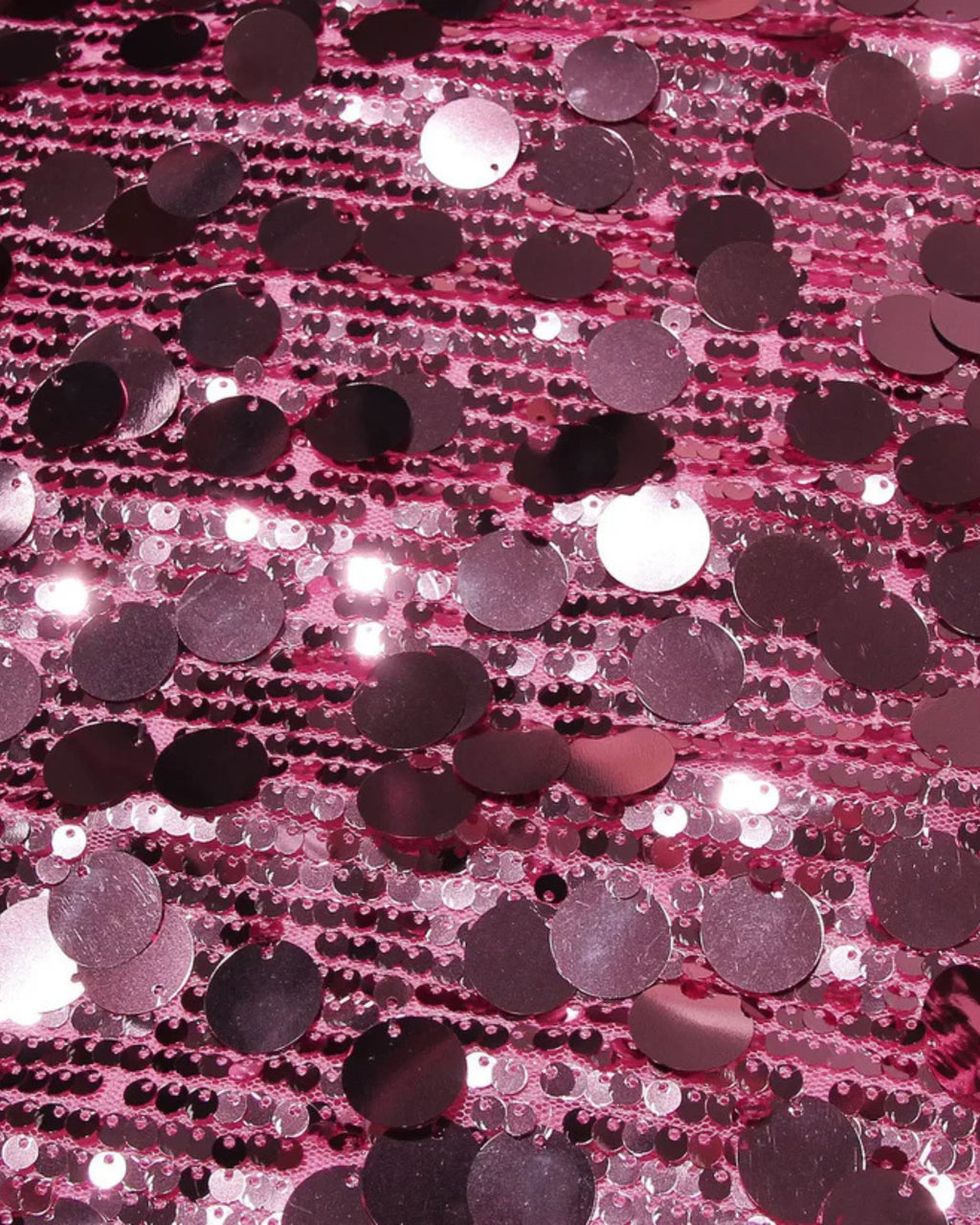 Pink Sequin Mini Slip Dress