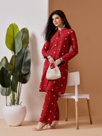 Barara Women’s Red Polka Dot Kurta Set