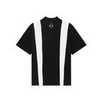 Unisex Embroidered Logo Black & White Splits T-Shirt Kreflct