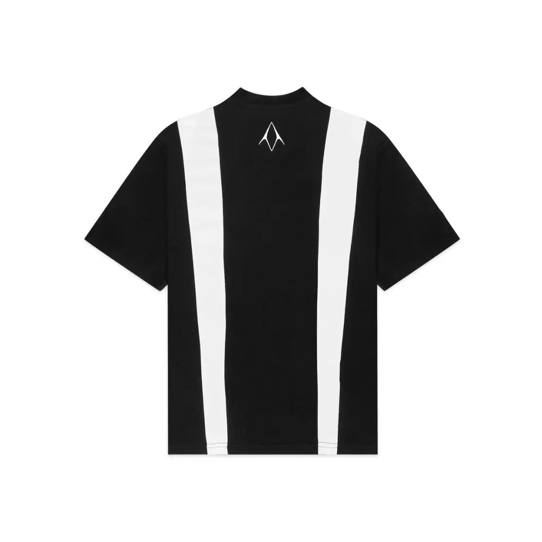 Unisex Embroidered Logo Black & White Splits T-Shirt Kreflct