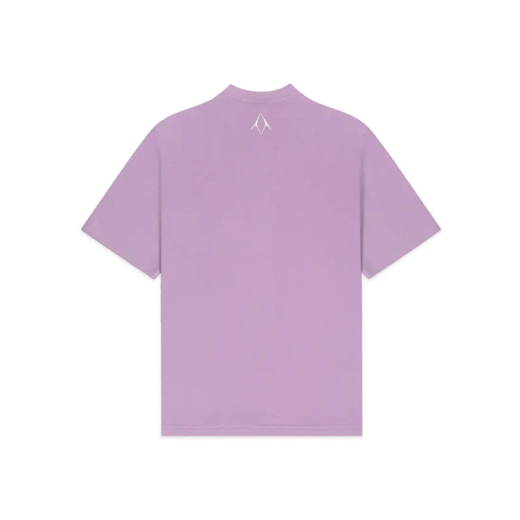 Unisex Round Neck Embroidered Lavender T-Shirt Kreflct