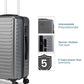 Stark+Verve Combo | Grey | Medium Hard Luggage with Duffle Bag