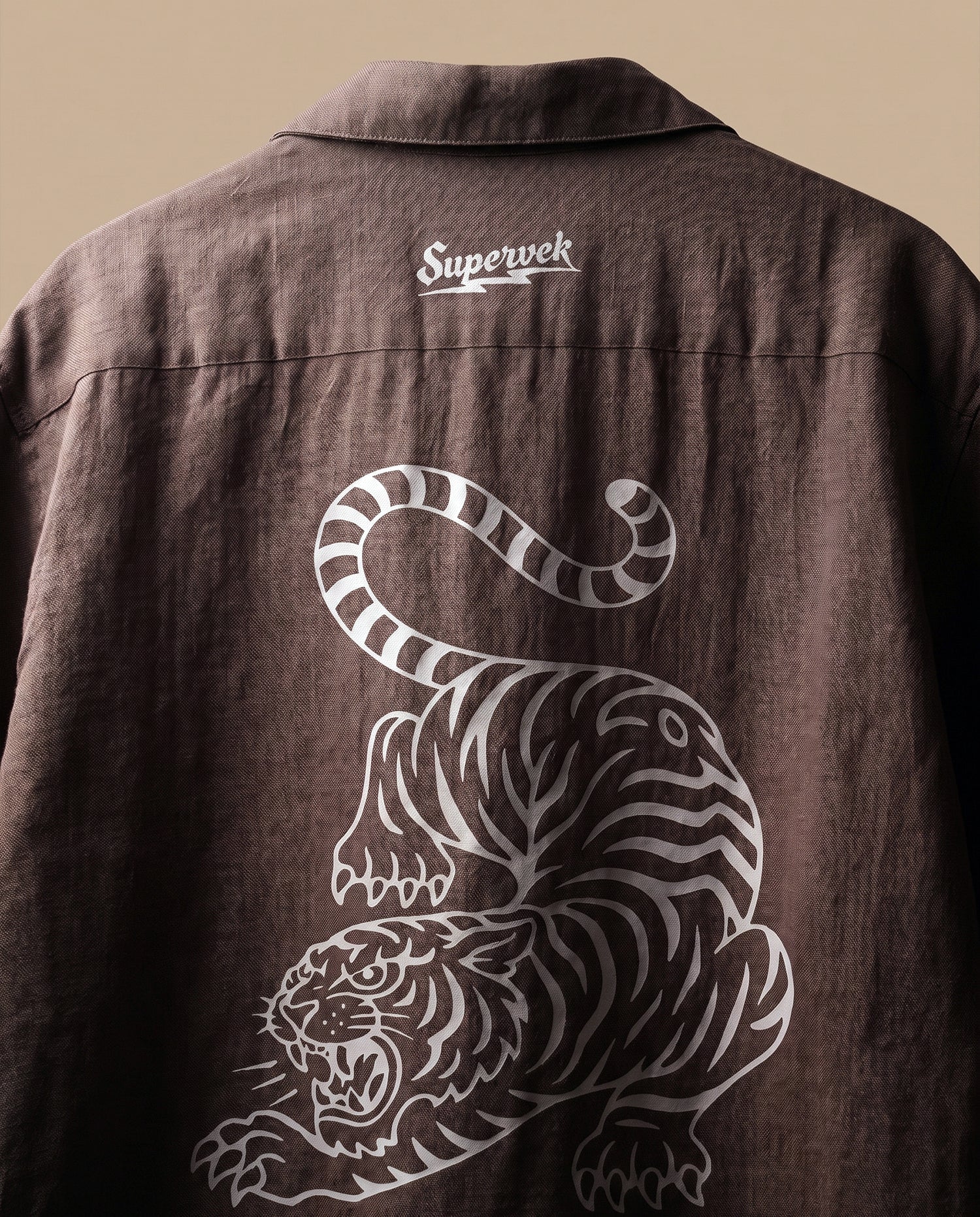 Brown Tiger Fury Resort Shirt