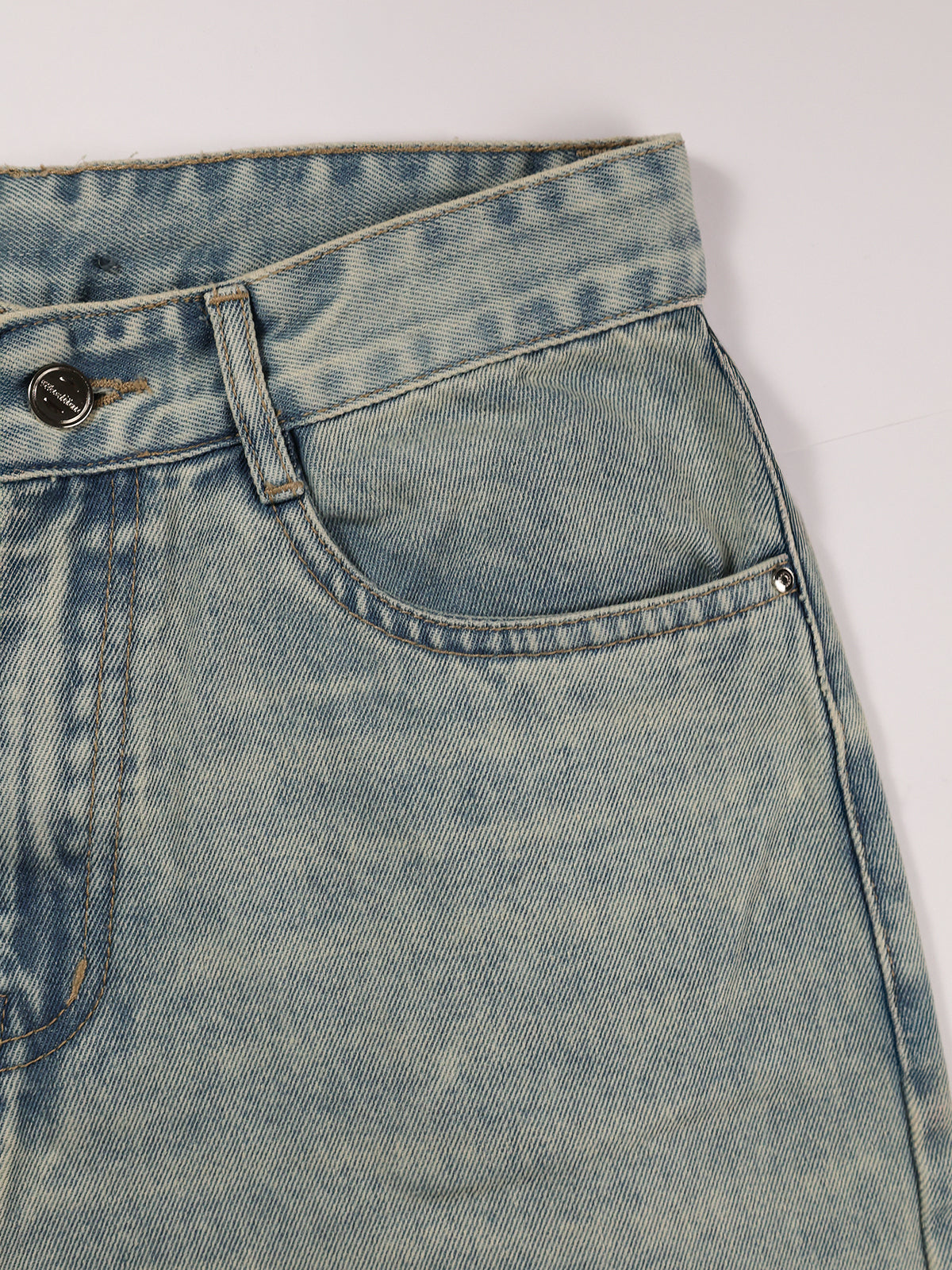 80s Cool Blue Tinted Super Wide Leg Jeans Stylish Wodrobe