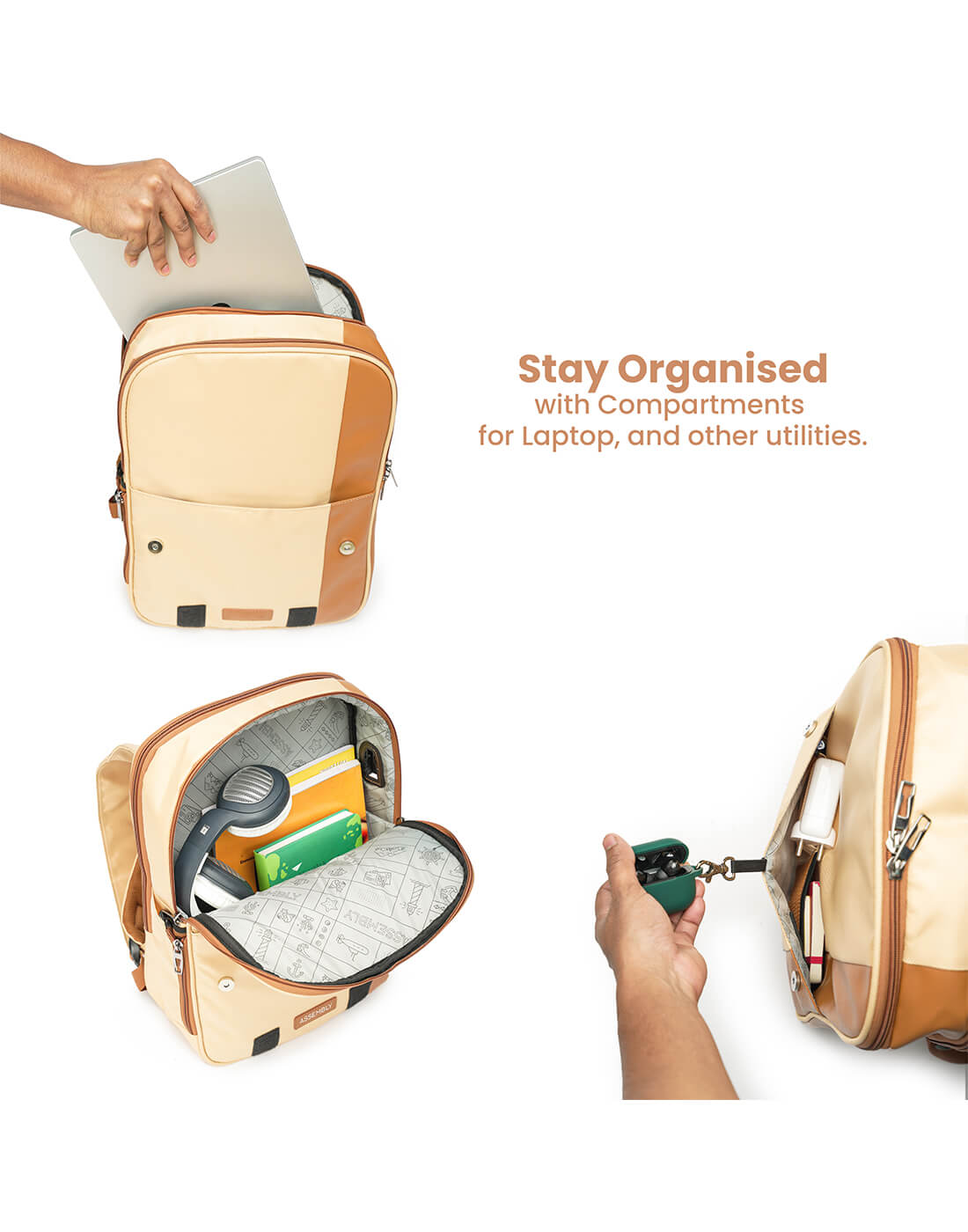 Echo | Beige | Laptop Backpack